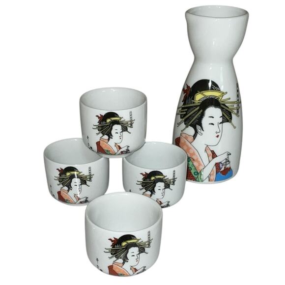 Lotocool Japanese Sake Set, 5 Pieces - Picture 2 of 5